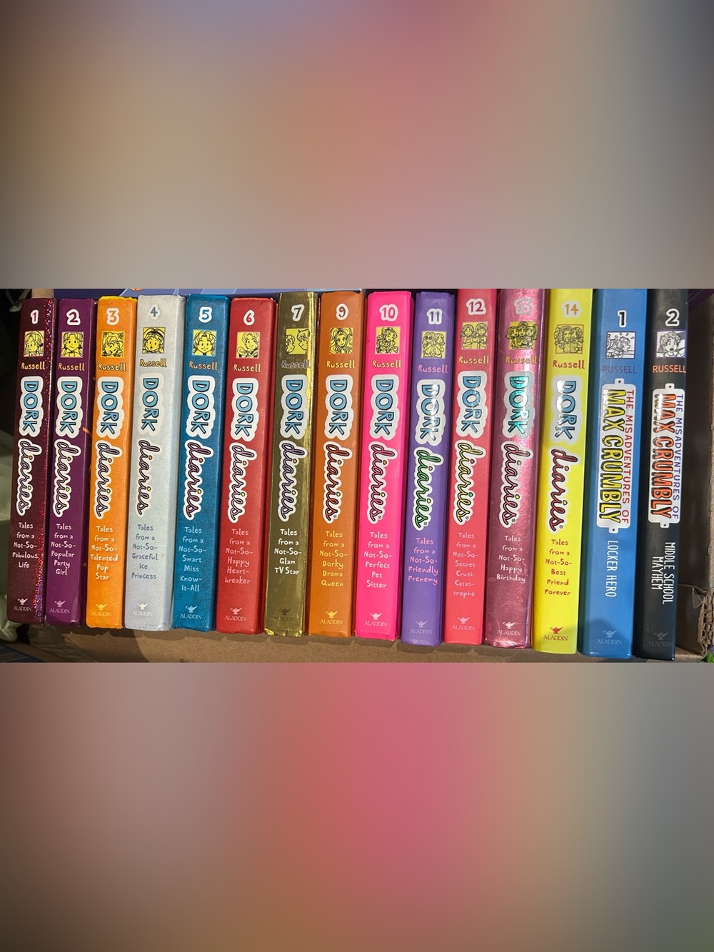 Scholastic Dork Diaries Colorful Book Set - Multicolor Spines